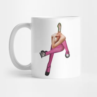 Model Waiting in Pink Mug